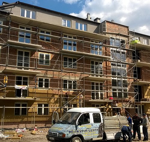 Housing complex Belgium town 2015